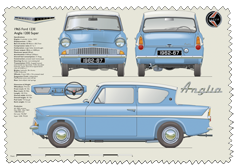 Ford Anglia Super 123E 1962-67 Glass Cleaning Cloth